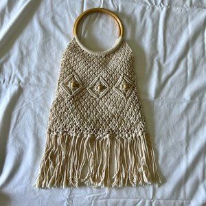 BOHO Vintage Macrame Woven Bag with Tassels